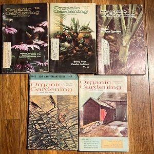 Vintage Organic Gardening and Farming lot of 5 magazines 25th anniversary issue